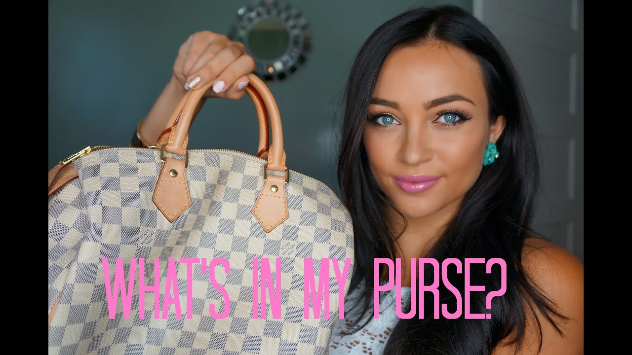 What&#39;s in My Purse ♡ LV Speedy 30 - YouTube