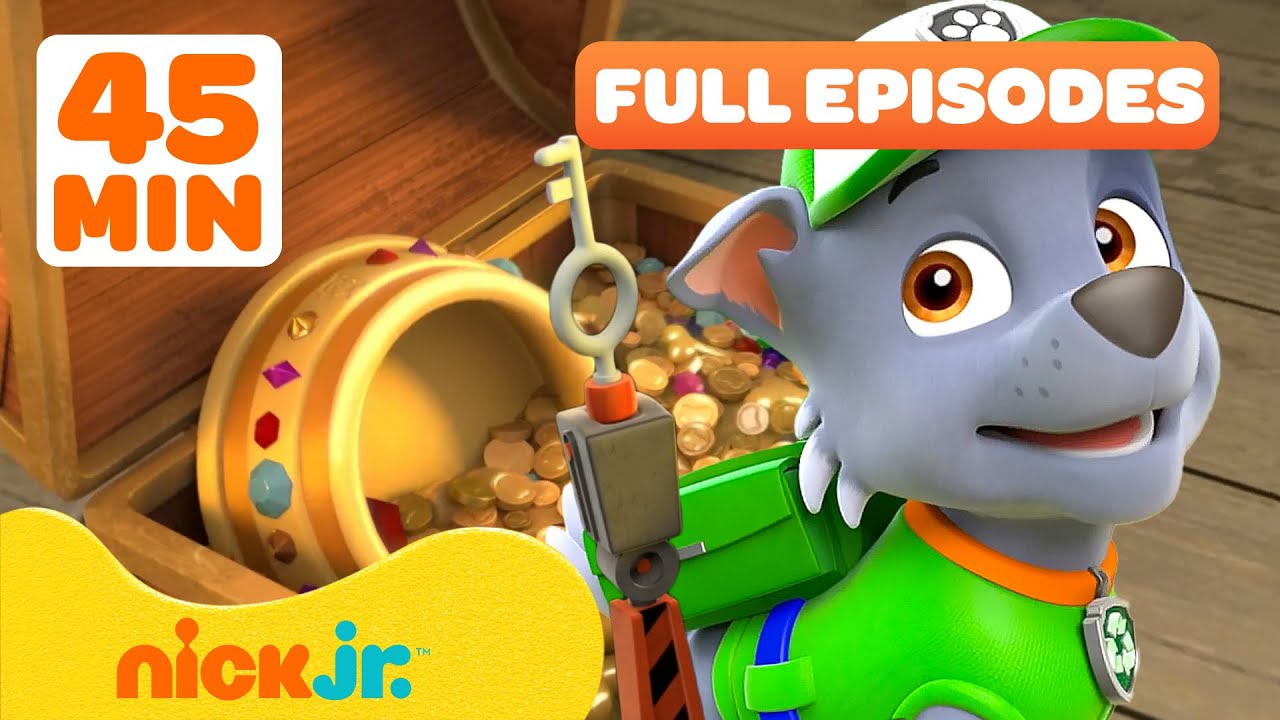 45 MINUTES of PAW Patrol Episodes 🏴‍☠️ Rocky Finds Pirate Treasure! | Nick Jr.