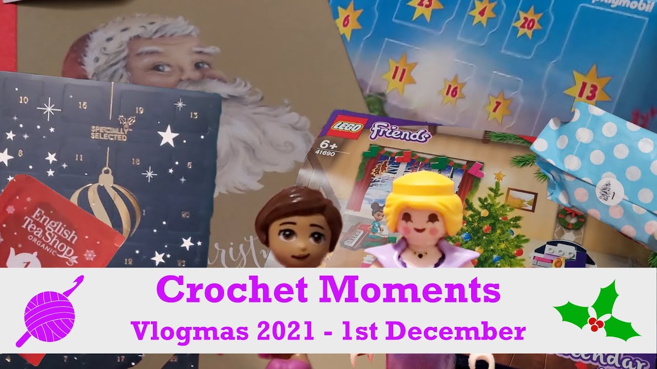 Vlogmas 2021 1st December advent shawl and Christmas cakes