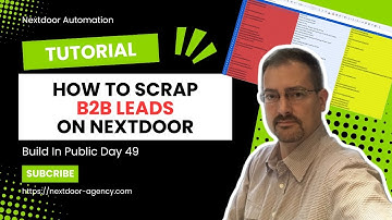 How To Find B2B Leads on Nextdoor [Scraping Method] - Build In Public Day 49