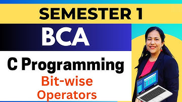 L 13 Bitwise Operators in C Programming#anjaliluthra #bca #btech #bsc #placement #programming#coding