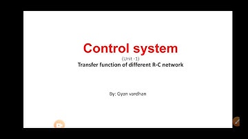Transfer function of different RC network by Gyan Vardhan artist