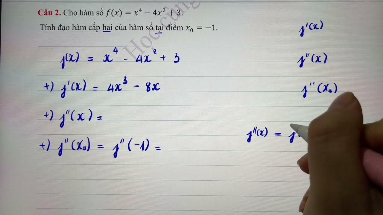 Toán 11.CĐ9. Tiết 9. Các dạng toán của đạo hàm cấp 2