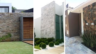 Muro com pedra portuguesa  Muros de casas, Home design decor