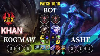 FPX Khan Kog'Maw vs Ashe Bot - KR Patch 10.16