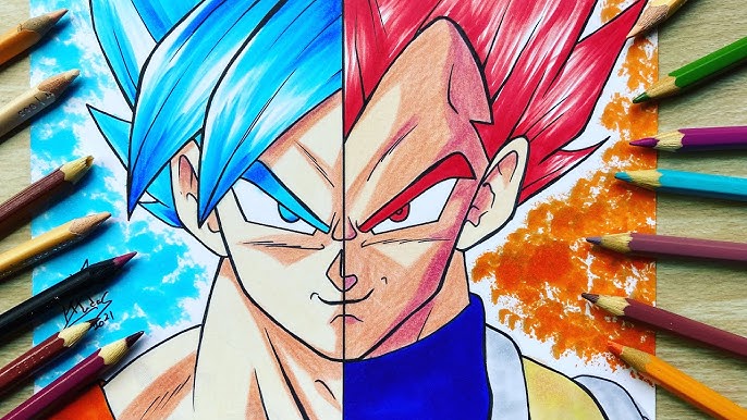 COMO DESENHAR o GOKU SUPER SAYAJIN BLUE do #AMONGUS passo a passo 