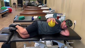 Side-Lying Shoulder Flexion (Ball Drops)