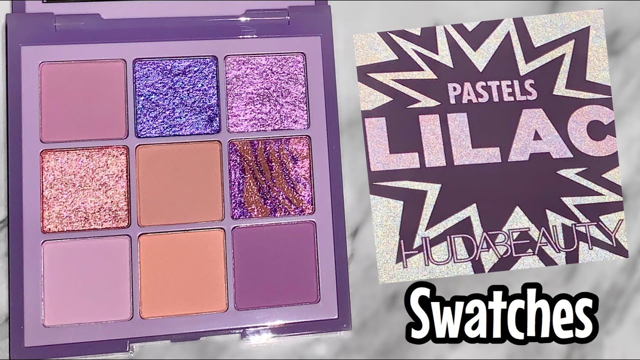 HUDA BEAUTY PASTELS LILAC EYESHADOW PALETTE Swatches YouTube