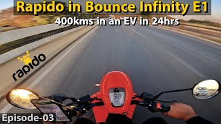 Rapido in Bounce Infinity E1 -  24Hrs With Battery Swapping | Public reaction in Bangalore | Ep-03