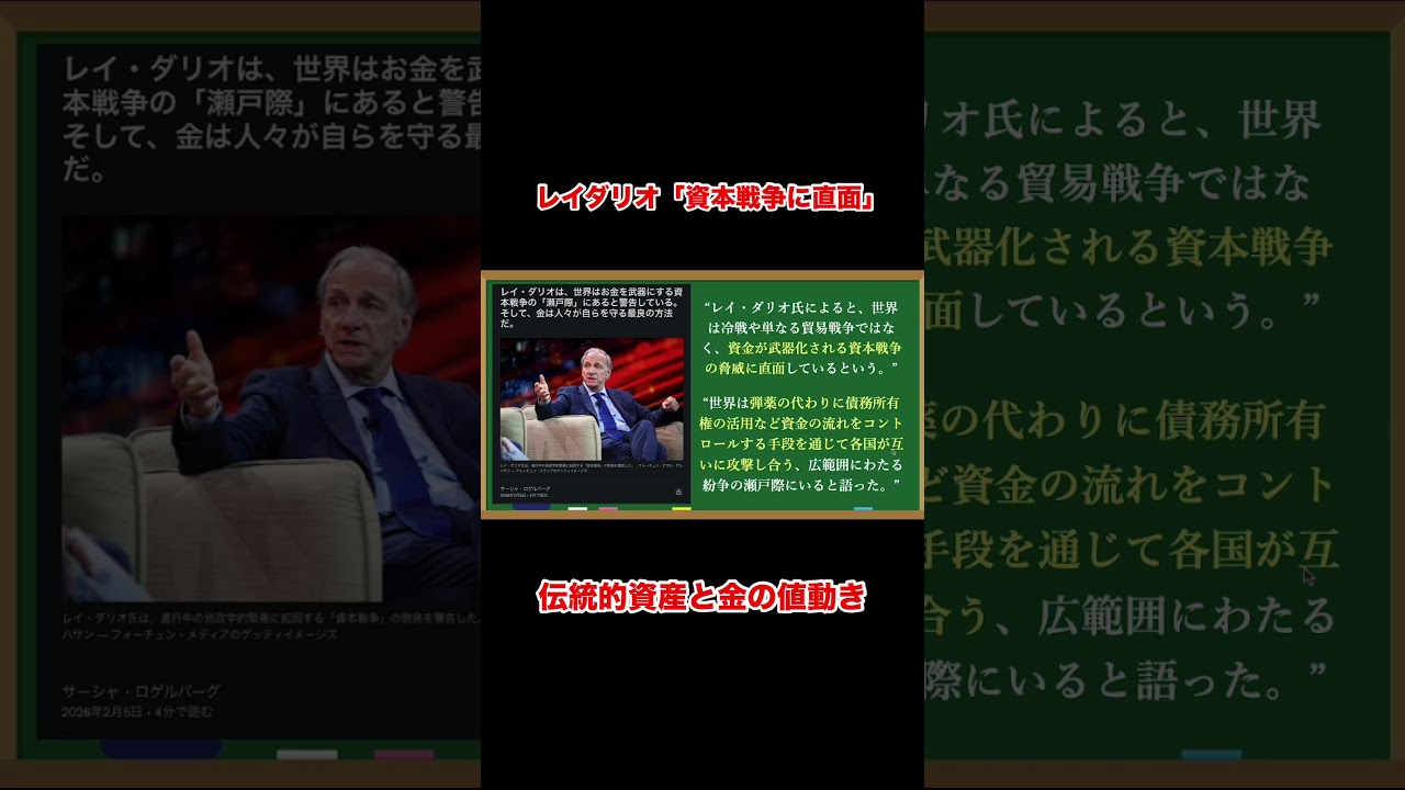 資本戦争とゴールド投資 #shorts