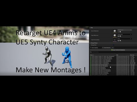 UE5 – Add New Anims for Synty Characters – Retarget UE4 to UE5 to Synty