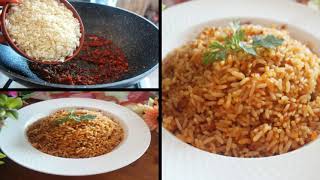 لذيذ بشكل لا يصدق? أرز مقلي سهل و سريع  بدون فرن ولا لحوم/Riz pilaf rapide sans four