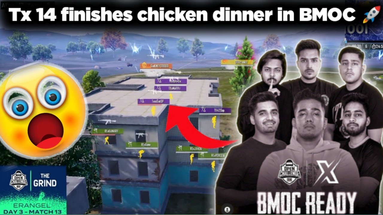 Tx 14 finishes chicken dinner in BMOC highlights 🚀| mavi IGL | ultron on fire 🔥 tx vs mym,xo,re,ngx