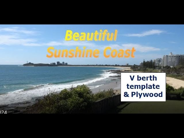 Building my steel sailing yacht Ep.25 The V berth template & Plywood & Sunshine Coast!