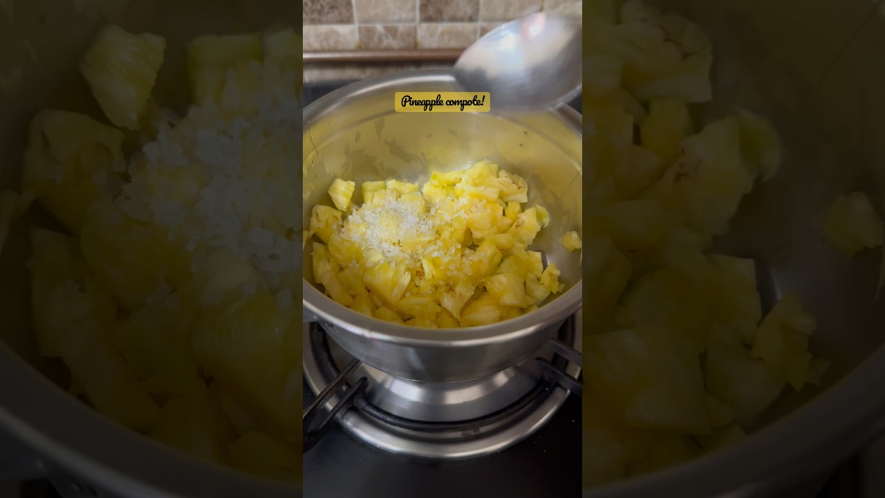 Fresh Pineapple Compote ❤️ Fresh pineapple- 200g Sugar- 2 tbsp 