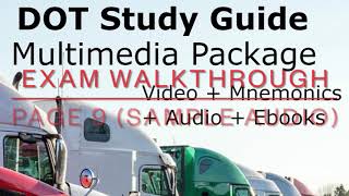 OLDER VERSION - Page 9 Exam Walkthrough (sample audio) = Multimedia Package by DOT Study Guide