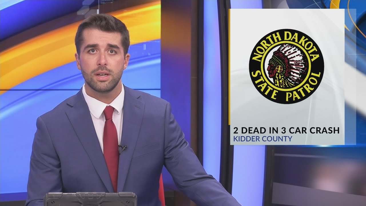 Two dead, one injured in crash in Kidder County - YouTube