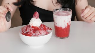 Strawberry Milk Bingsu Korean Shaved Ice