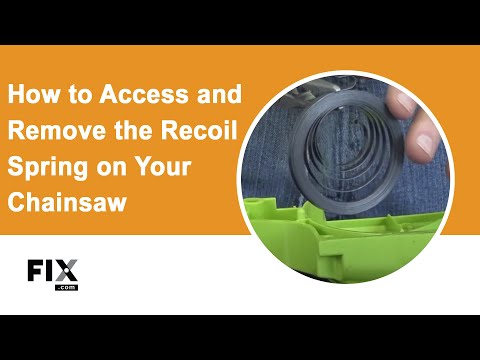 CHAINSAW REPAIR: How to Access and Remove the Recoil Spring on Your Chainsaw | FIX.com