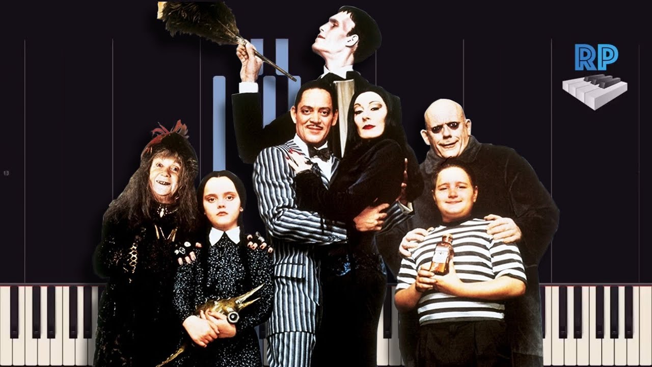The Addams Family TV Theme Tune Synthesia Piano Tutorial YouTube