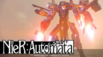 Nier Automata - NEW BOSS FIGHT The Industrial Goliath Machine Gameplay