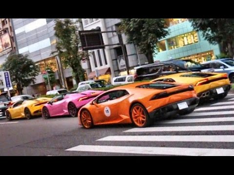 東京都内がランボルギーニだらけに Only Lamborghini's sound compilation in Tokyo.