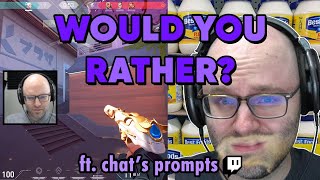 Northernlion reads chat's "Would You Rather?" prompts