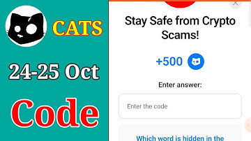 Stay safe from Crypto scams Cats Code | sell your photos online cats video code today 24-25 october