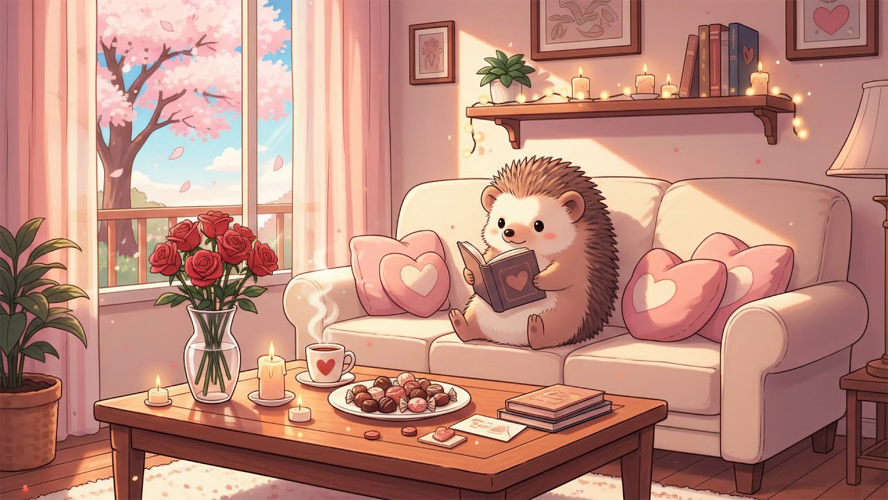 Romantic Valentine Lofi 💗📖 | Gentle Beats for Love, Reading & Calm Time