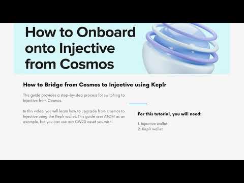 HOW TO BRIDGE FROM COSMOS TO INJECTIVE USING KEPLR
