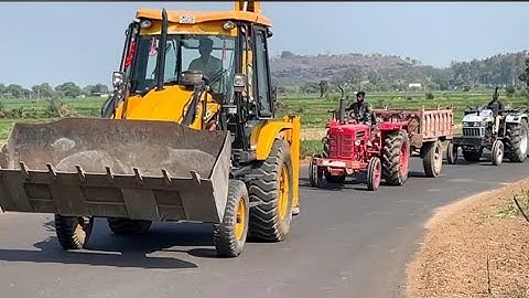 JCB 3dx Xpert loading Field Mud | Eicher 485 Tractor | Mahindra 275 Di with Trolley | Pramods Life