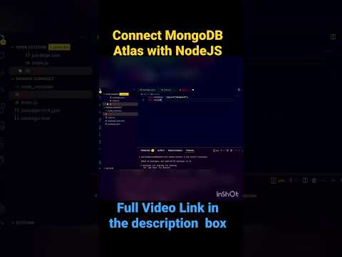 Connect (Backend to Database) MongoDB Atlas with NodeJS using Mongoose.