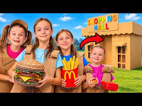 🎉🛍️ Kids’ Cartoon Challenge at the Mall! 🎉 The Mysterious Secret Cardboard Room 📦✨