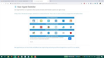 How to switch user agent for Google Chrome browser