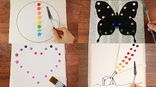 Masking Tape Acrylic Painting Special Compilation 2 hours｜Acrylic Painting on Canvas｜ASMR