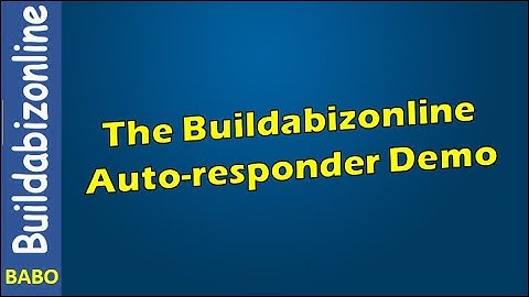 The Buildabizonline Auto-responder Demo