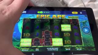 EPIC APE - brand new game on Chumba casino!  First spin bonus!