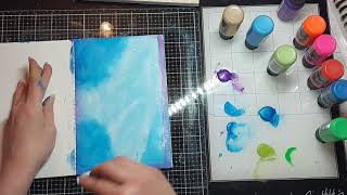 Art Journal Backgrounds With Dylusions Paint | Finishing My Art By Marlene 'Artsy Arabia' Journal!