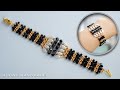 Jewelry making at home. How to make beaded bracelet with bicone and seed beads