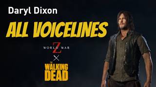 DARYL DIXON ALL VOICELINES | WWZ x The Walking Dead