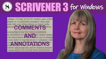 Scrivener 3 for Windows: Adding Comments and Annotations