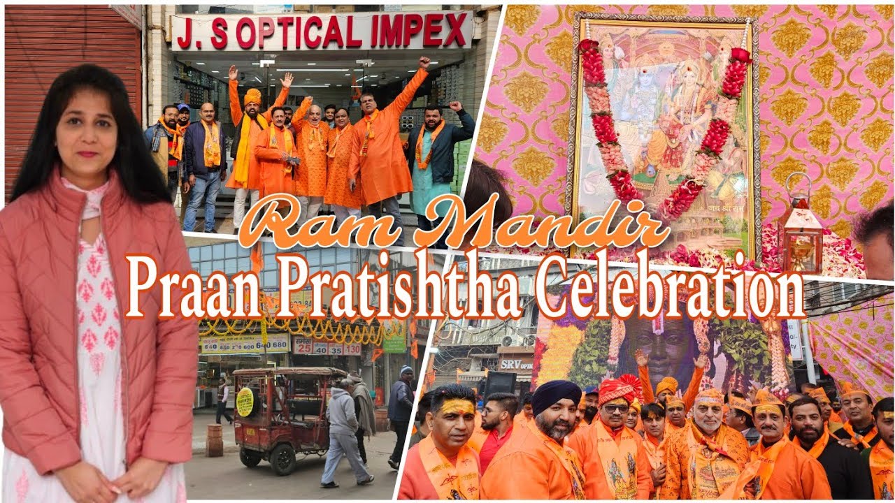 Ram Mandir Praan Pratishtha in Chandni Chowk || Chashma Bazaar Fatehpuri राम मंदिर आयोजन 😇