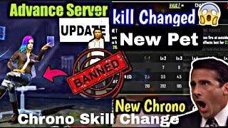 OB 30 😀 Free Fire Update _ Advance Server_ chrono Skill Change 💯 🧐 _ Elite Moco_New Pet_ #freefire.