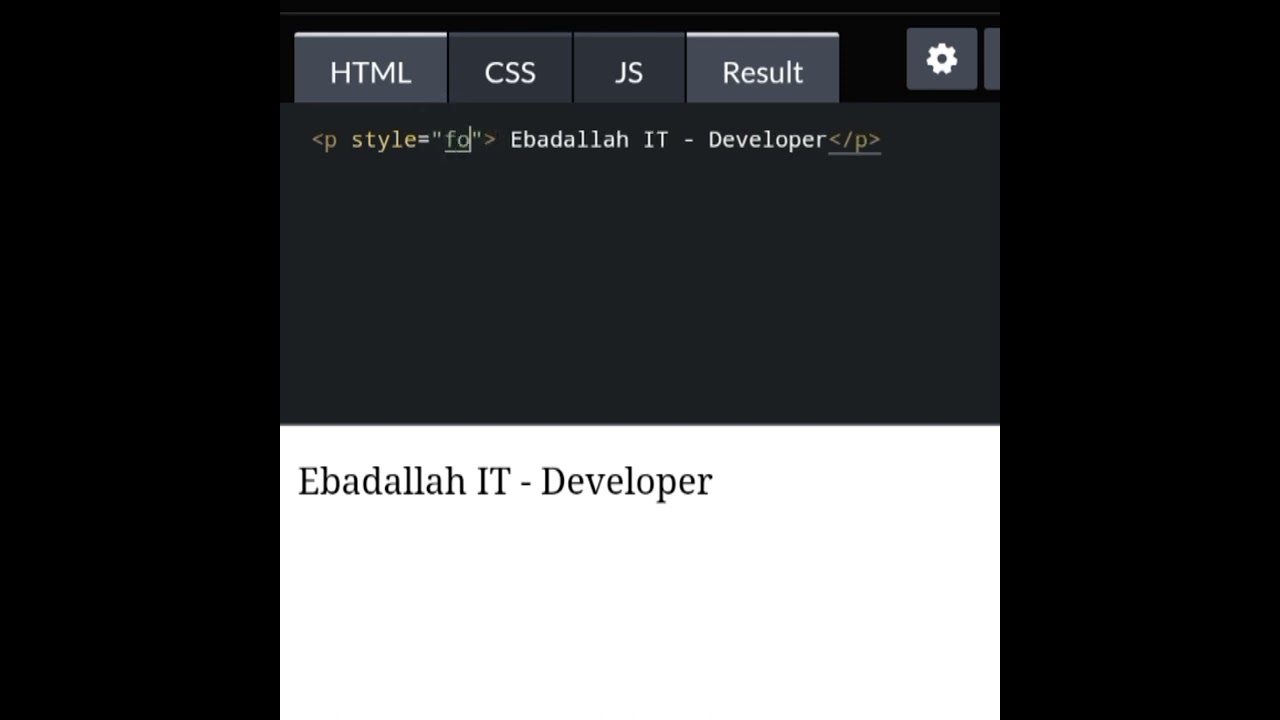 Font Size Property In HTML || Ebadallah IT - Dev