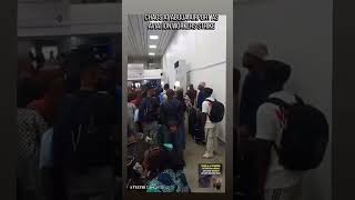 CHAOS AT #ABUJA AIRPORT AS #AVIATION WORKERS STRIKE in Abuja. #nigeria