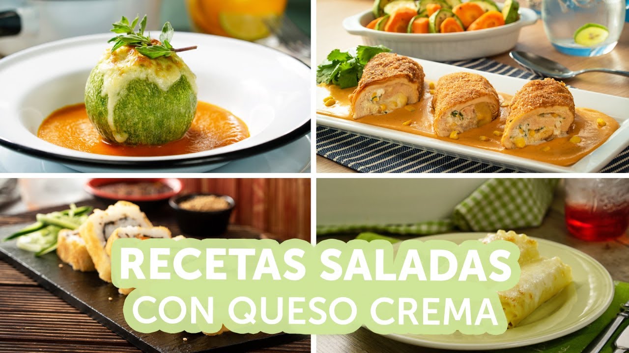 Recetas saladas con queso crema | Kiwilimón - YouTube