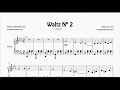 Waltz Nº 2 de Shostakovich Partitura de Piano Solo