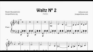 Video thumbnail of "Waltz Nº 2 de Shostakovich Partitura de Piano Solo"