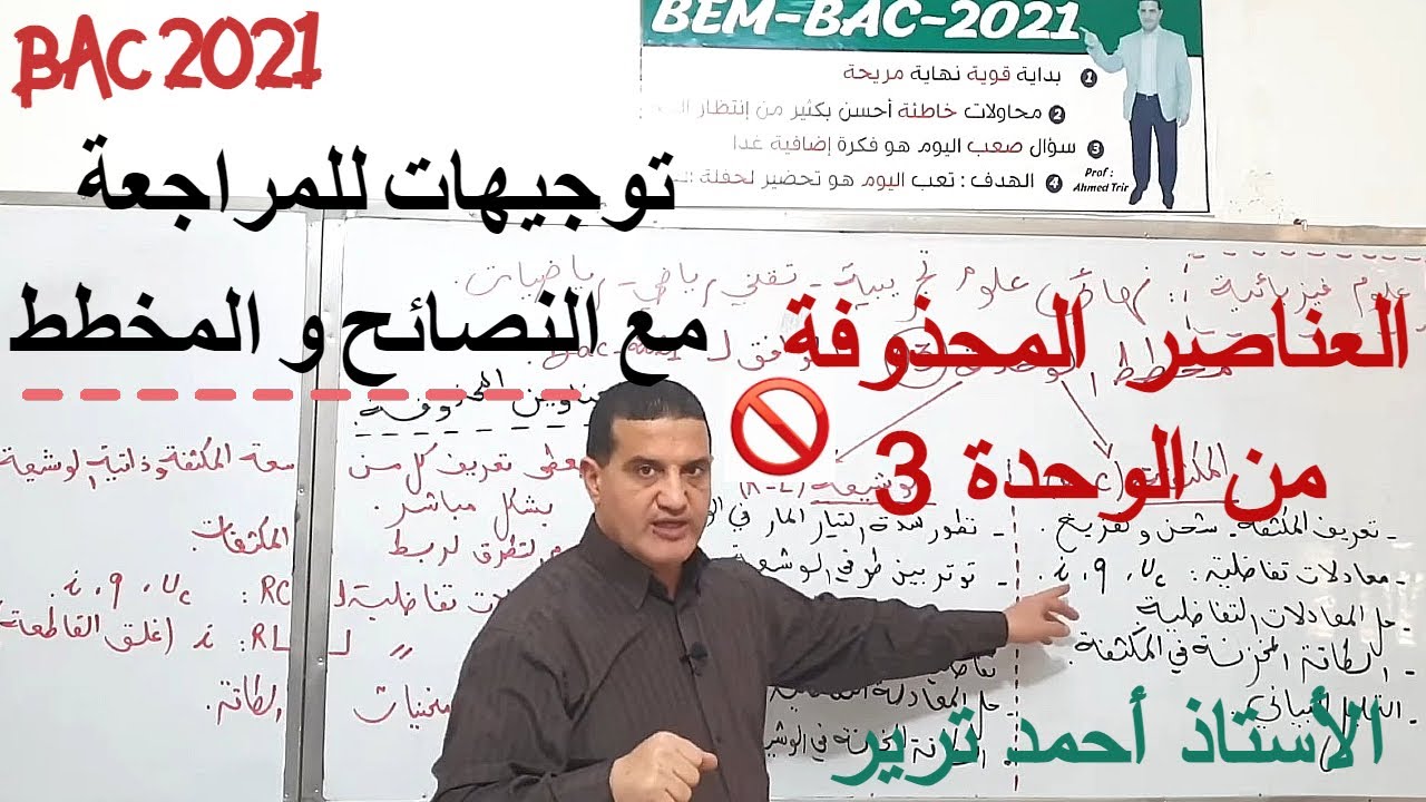 الوحدة الثالثة BAC 2021