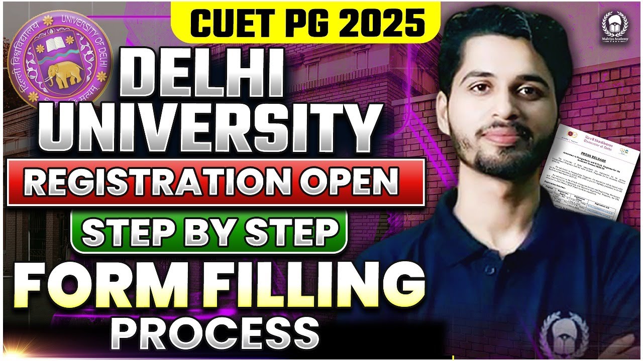 CUET PG 2025 Delhi University Registration Form Filling Process step by ...